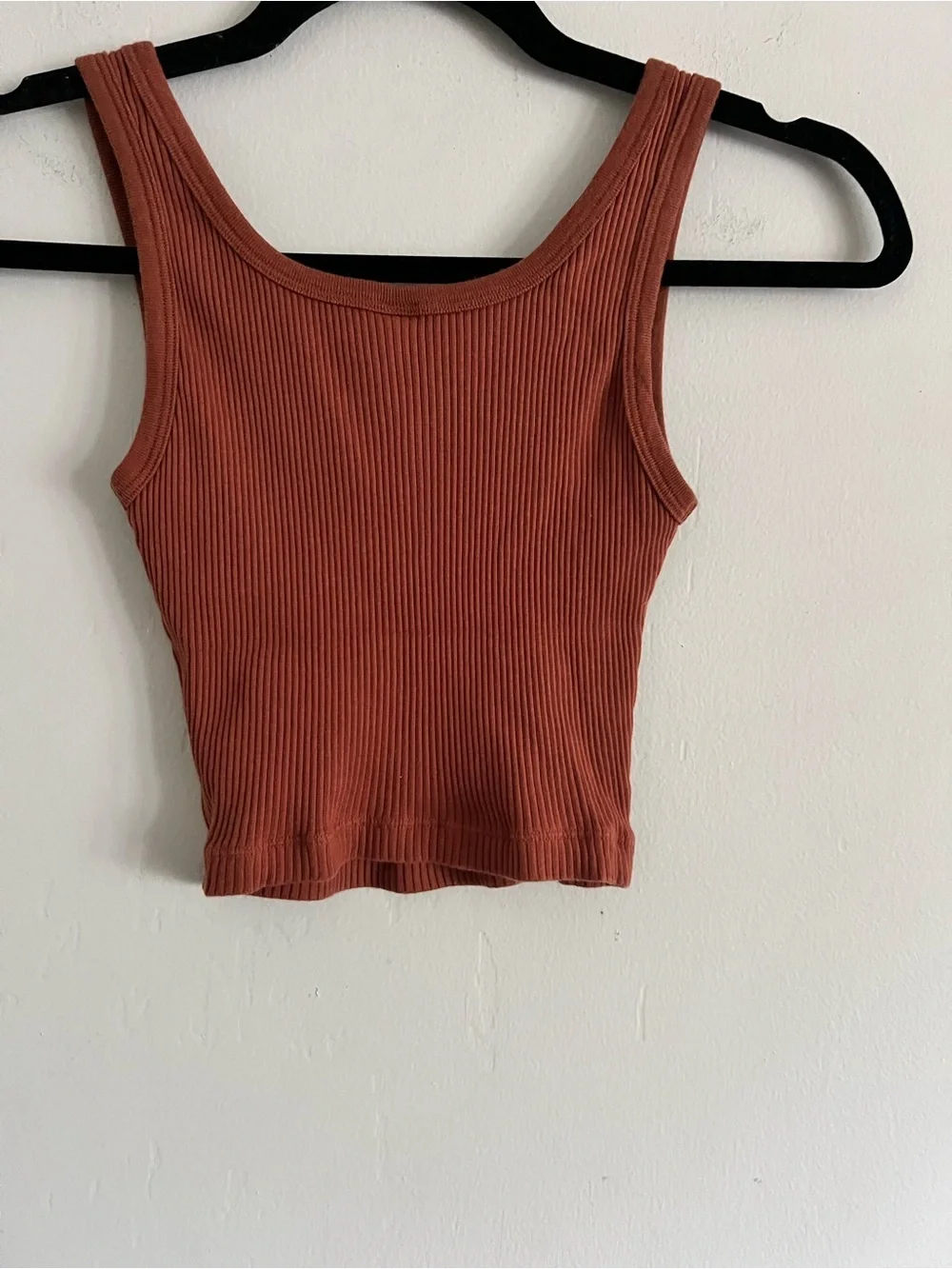 Uniqlo Ribbed Henley Neck Cropped Vest Top Sz X-Small